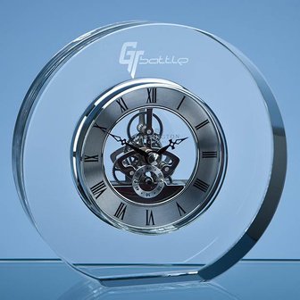 15cm Dartington Crystal Round Clock
