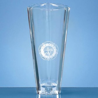 30.5cm Crystalite Tapered Triangle Vase
