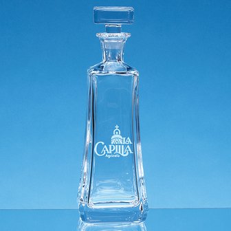 0.7ltr Lead Crystal Aretzo Tapered Decanter