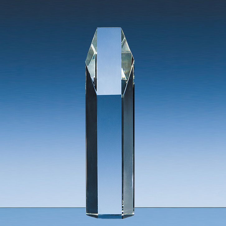 25.5cm Optical Crystal Hexagon Award