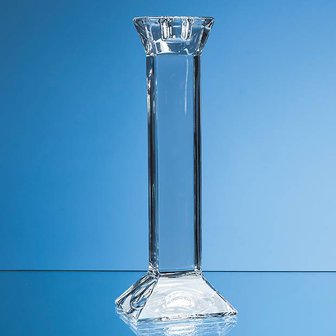 20cm Lead Crystal Padova Candlestick Holder