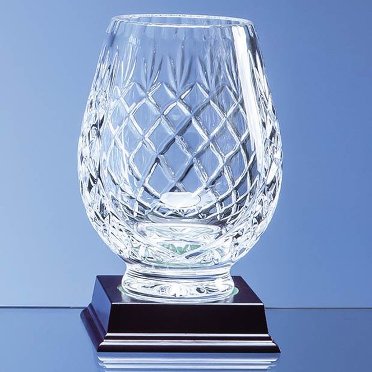 15cm Lead Crystal Panelled Tulip Vase