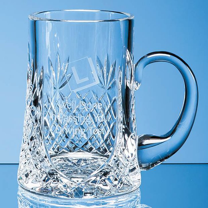 0.3ltr Lead Crystal Panel Tankard