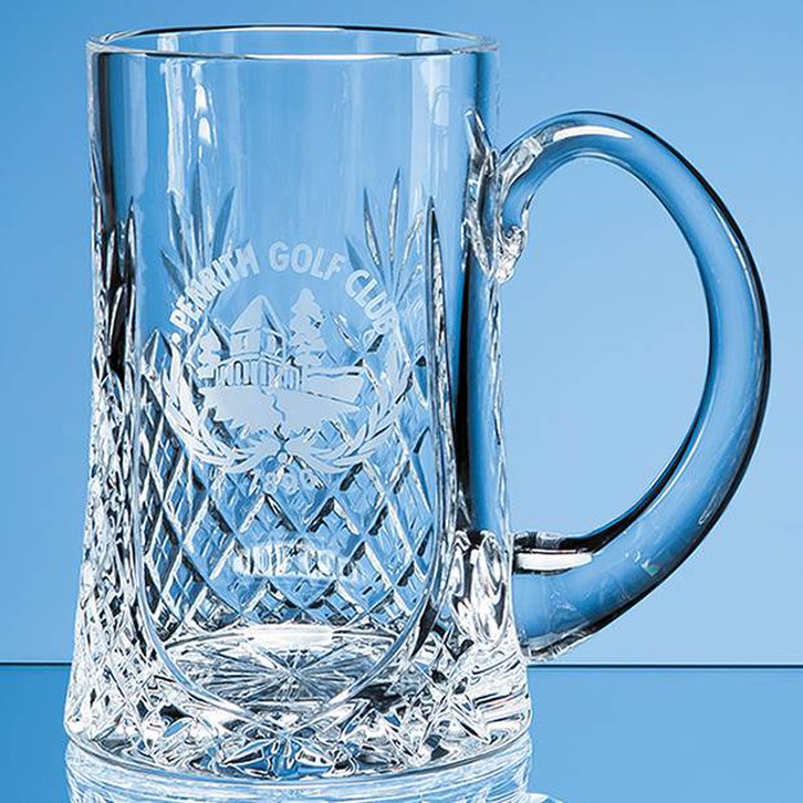 0.57ltr Lead Crystal Panel Tankard