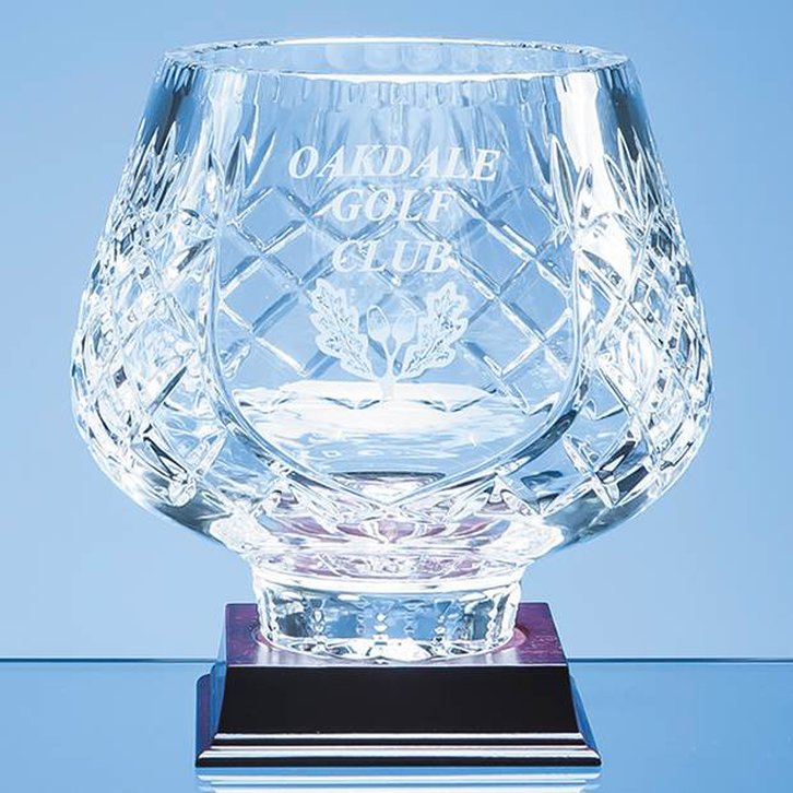 18cm Lead Crystal Panelled Tulip Bowl