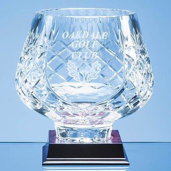 18cm Lead Crystal Panelled Tulip Bowl