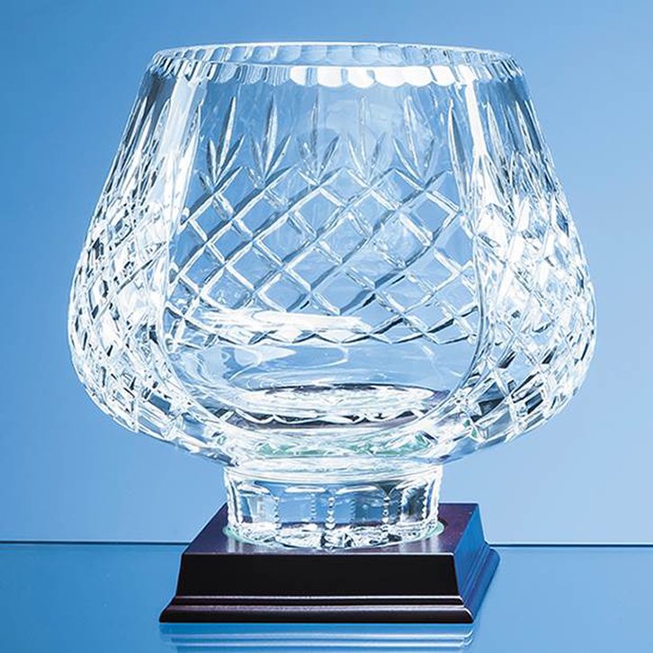 21cm Lead Crystal Panelled Tulip Bowl