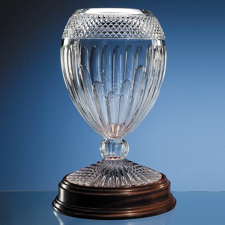 35cm Mario Cioni Lead Crystal Orphos Vase