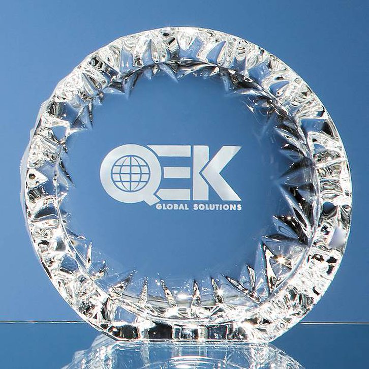 13cm Mario Cioni Lead Crystal Tech Roundel