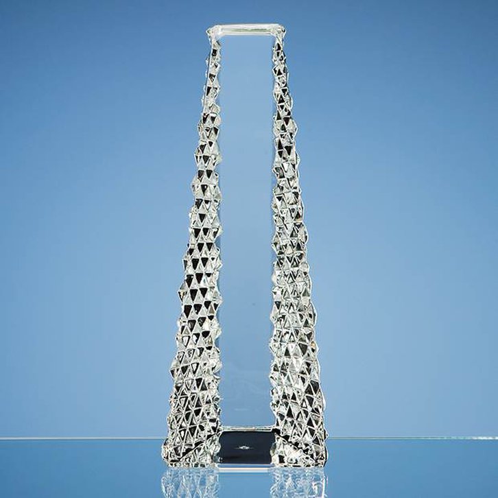 25cm Mario Cioni Lead Crystal Tower Award