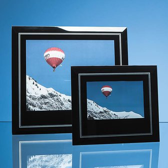 Black Surround with Silver Inlay Glass Frame for 10inchinch x 8inchinch Landscape Photo