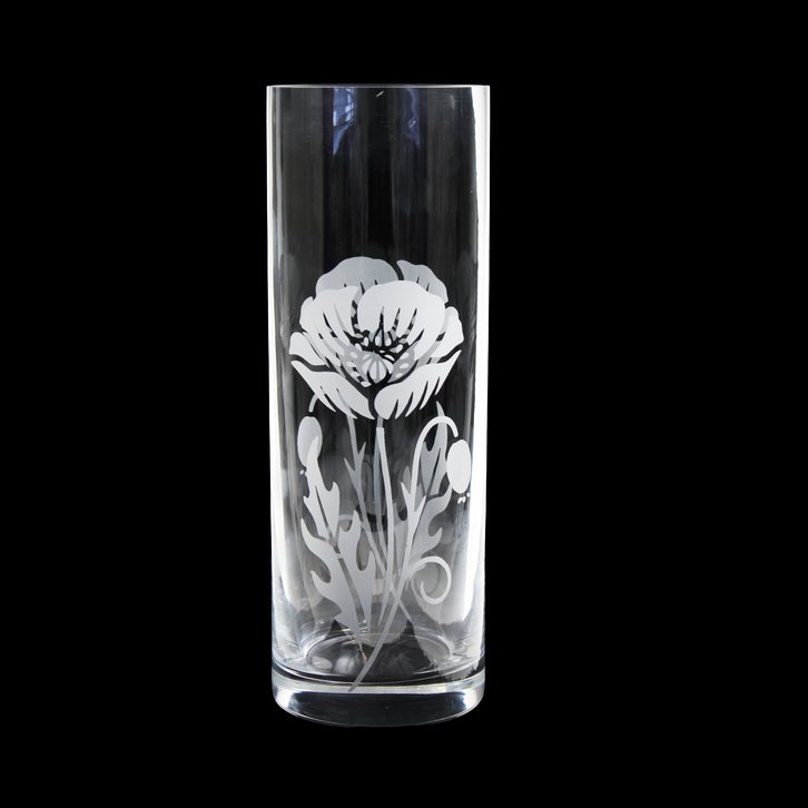 Poppy Cylinder Vase 10" x 4"