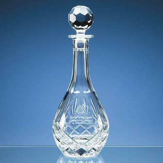 0.75ltr Blenheim Lead Crystal Panel Wine Decanter