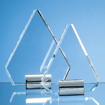 18cm Optical Crystal Diamond mounted on a Chrome Stand