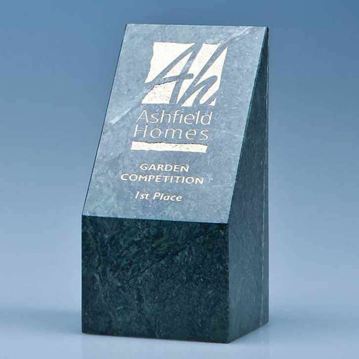 15cm Green Marble Slope Award