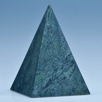 12.5cm Green Marble 4 Sided Pyramid Award