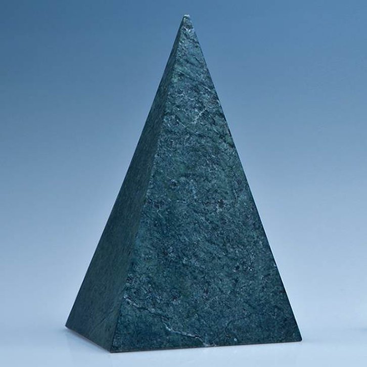 15cm Green Marble 4 Sided Pyramid Award