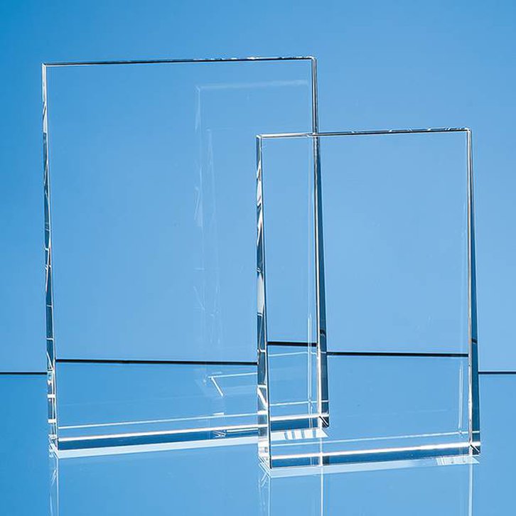 18cm Optical Crystal Vertical Wedge Award