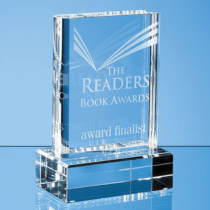 15cm Optical Crystal Book Award