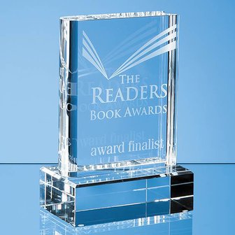 15cm Optical Crystal Book Award