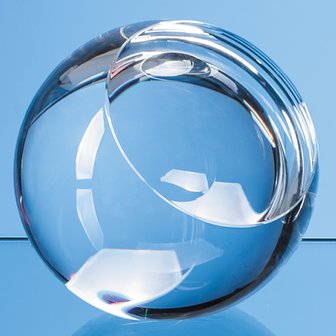 6cm Optical Crystal Sliced Ball with a Flat Front