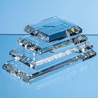 15cm x 7.5cm Clear Glass Base