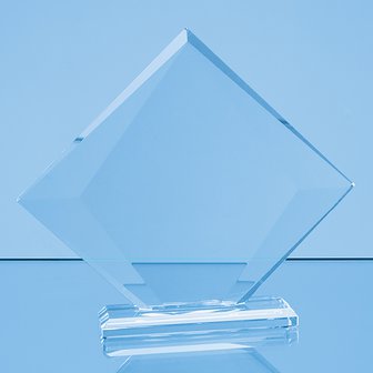 18.5cm x 21.5cm x 10mm Clear Glass Vision Diamond Award in a Gift Box