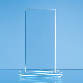 24cm x 9.5cm x 12mm Jade Glass Tall Rectangle Award